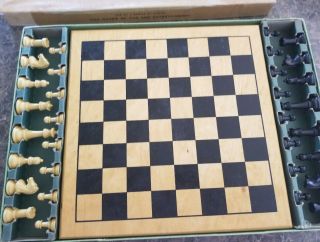 Vintage Drueke ' s Chess Set Weighted Box Complete 4