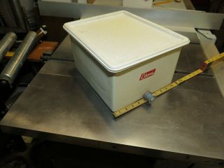 Vintage Coleman 3 - Way Cooler Insert Ice Bin & Egg Tray Snow Light Camper