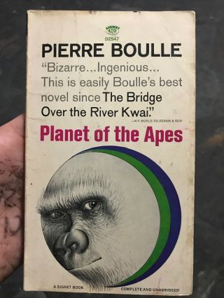 Pierre Boulle Planet Of The Apes Vintage 1964 1st Print Movie Collectible