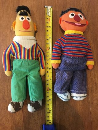 Vintage Knickerbocker Bert And Ernie (sesame Street) Dolls Plush