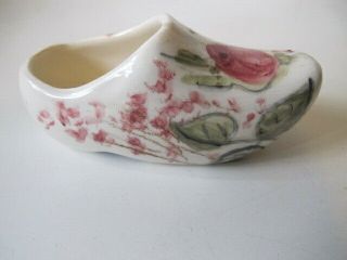 Vintage Australian Daisy Ware,  Irene Lucas - White Floral Ceramic Clog / Shoe