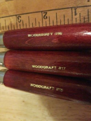 5 Vintage WOODCRAFT Chisel Handheld Wood Carving Tools Woodworking Whittling 2
