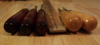 5 Vintage WOODCRAFT Chisel Handheld Wood Carving Tools Woodworking Whittling 4
