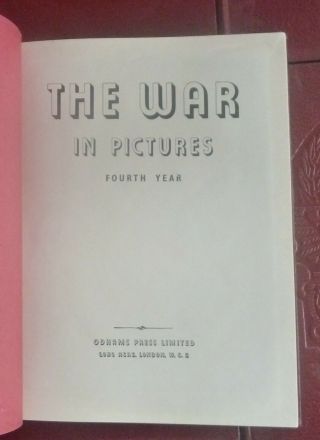 Vintage SIX Book Set The War in Pictures Second World WWII History Odhams 4