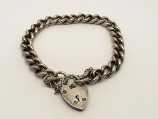 Vintage Sterling Silver Charm Bracelet - No Charms - Stamped All Links - 7ins