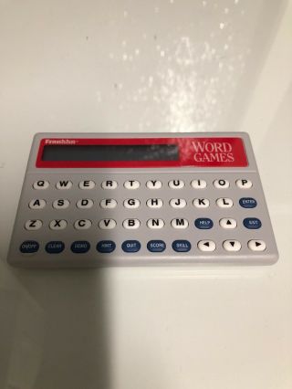 Vintage 1990s Franklin Word Games Wg - 15 Electronic Handheld Pocket Game