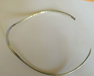 Vintage sterling silver Wishbone torque necklace - 18 gms 3