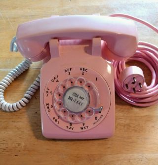 Vintage Bell Systems Western Electric Pink Rotary Telephone