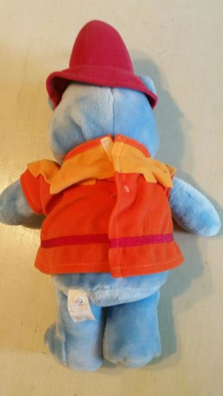 Vintage 1985 Gummi Bears Tummi Blue Plush Animal Fisher Price 16 