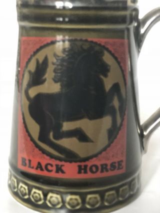 Lord Nelson England Estate Vintage Pottery Mug/coffee Stein Black Horse Mirrored