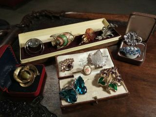 12 Lovely Vintage Brooches Some Signed Vintage Jewellery