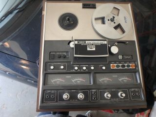 Akai Gx - 280d - Ss Reel To Reel 4 Channel Tape Deck With Mic & Cables -