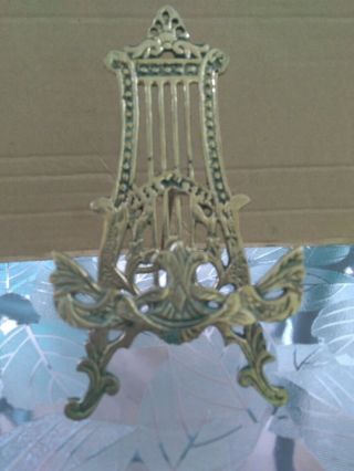 Vintage Small Ornate Brass Easel