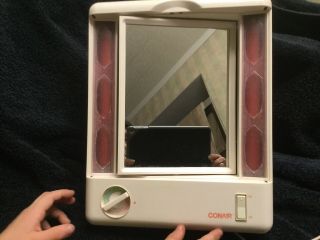 Vtg Conair Lighted Mirror with Magnification TM8 3
