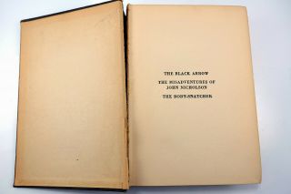 THE BLACK ARROW By Robert L.  Stevenson,  Scribners 1927 3
