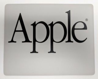 Vintage Apple Mouse Pad Text Logo Gray & Black 8 3/4 " X 7 " Macintosh