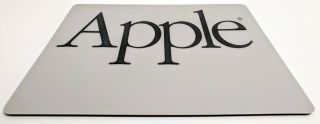Vintage Apple Mouse Pad Text Logo Gray & Black 8 3/4 
