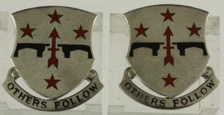 Vintage Us Military Dui Insignia Pin Set 1279th Engineering Battalion