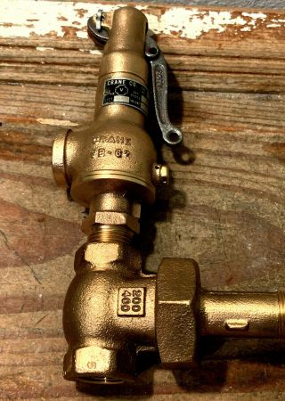 (2) Vintage Brass Steam Engine Pressure Relief & Gate Valve,  Steampunk,  Whistle 7