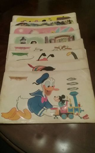 Vintage Walt Disney Productions Plastic Character Place - Mats