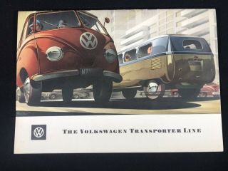 Vtg 1953 Volkswagen Transporters Dealer Sales Brochure Pickup Kombi Bus Van