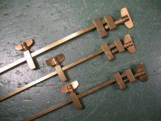 Old Vintage Woodworking Tools Rare Small Bar Clamps To 12 Inches.