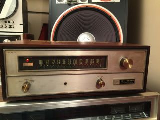 Fisher Fm - 90b Stereo Tube Tuner With Wood Case