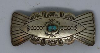 Gorgeous Vintage Sterling W/turquoise Hair Ornament,  Barrette