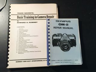 Olympus Om - 2 Repair Manual; Basic Training In Camera Repair Book