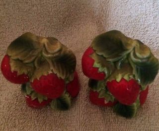 Vintage Holt Howard Strawberry Salt And Pepper Shakers Pretty