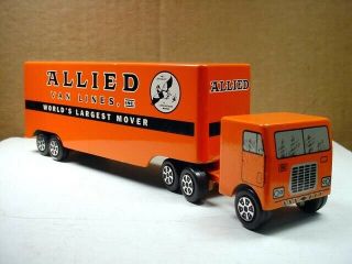 Vintage Ralstoy Allied Van Lines Semi Truck Toy Trailer