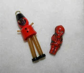 Vintage Celluloid Kobe Pop Out Eye Charms Baby