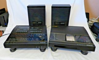 Soundesign Am/fm Stereo Receiver Cassette Recorder With Turntable And Speakers