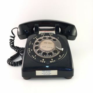 Western Electric Vintage Rotary Dial Desk Telephone Black Model Dm 500