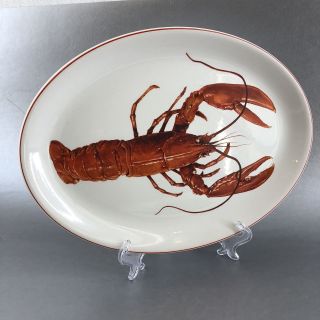 Vintage Wood & Sons Alpine White Ironstone Lobster Platter England Plate