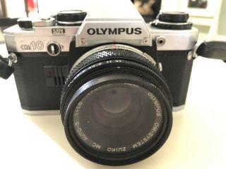 Olympus Vintage OM10 35mm SLR Camera W/ 50mm F1.  8 Lens Film 3