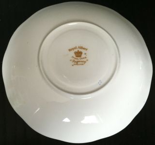 Vintage Royal Albert Cobalt Blue Regency Crown China Cup And Saucer 5