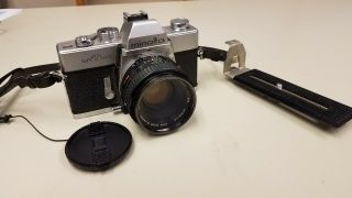 Vintage Minolta Srt - 201 35mm Camera,  W/ 50mm Mc Rokkor - X Pf F/1.  7