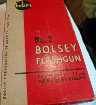 Vintage Camera Accessories 5 Rhenium Fashbulbs No.  2 Bolesey Flashgun IOB 6