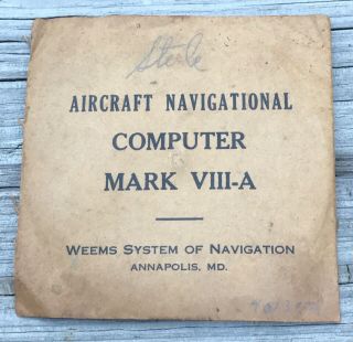 Vintage Bu.  Aero.  U.  S.  Navy Aircraft Navigational Computer,  MARK VIII - A Weems 2