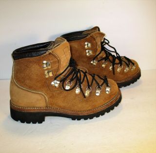 Vintage Dexter Usa Brown Leather Vibram Waterproof Hiking Boots - Size 7m