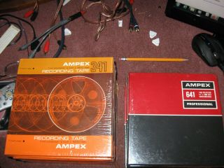 (13) Ampex Nos Tapes (5) 641 (8) 341 Reel To Reel Tapes 7 " 1800 