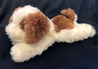 1995 Ty Patches Puppy Dog Brown Cream 17 " Plush Vintage Stuffed Animal