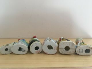 Vintage Set of 6 Ceramic/Porcelain Miniature Figurines - Made in Occupied Japan 3