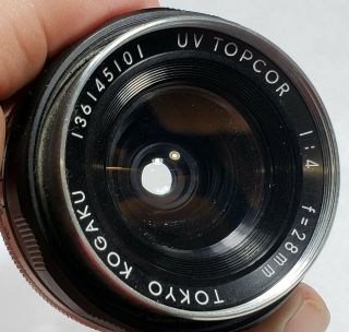 Vintage Uv Topcor 1:4 28mm Tokyo Kogaku Wide Angle Lens