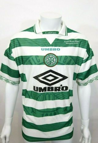 Vintage 1997 Glasgow Celtic Umbro Home Football Shirt