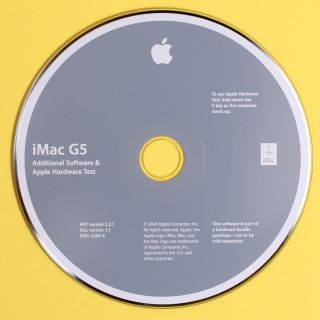 Apple Imac G5 (2004) Powermac8,  1 Apple Hardware Test Diagnostic Disc,  Software