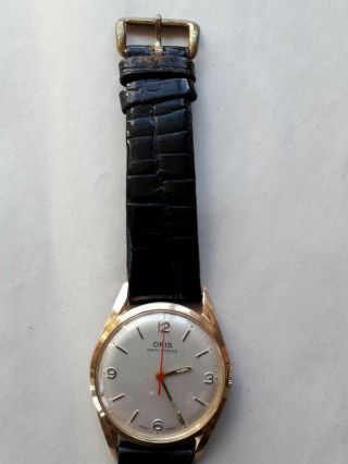 ORIS Swiss Made Lunette Plaque G 10 Microns FOND ACIER INOX vintage watch 3