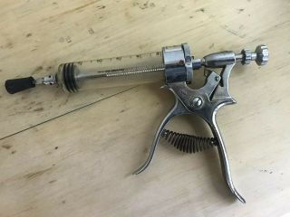 Vintage Syrvet Argentine Syringe Cowboy Style Pistol Grip 50ml B - 2