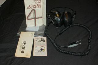 Koss K/2,  2 Vintage Quadrafone Headphones,  4 - Channel,  Quad,  Quadraphonic,  1974